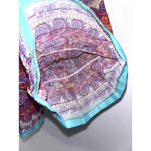 Aratta Silent Journey Top Size XS Colorful Gold Metallic Thread Floral - Picture 4 of 9